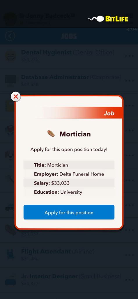 How to become a Mortician in BitLife